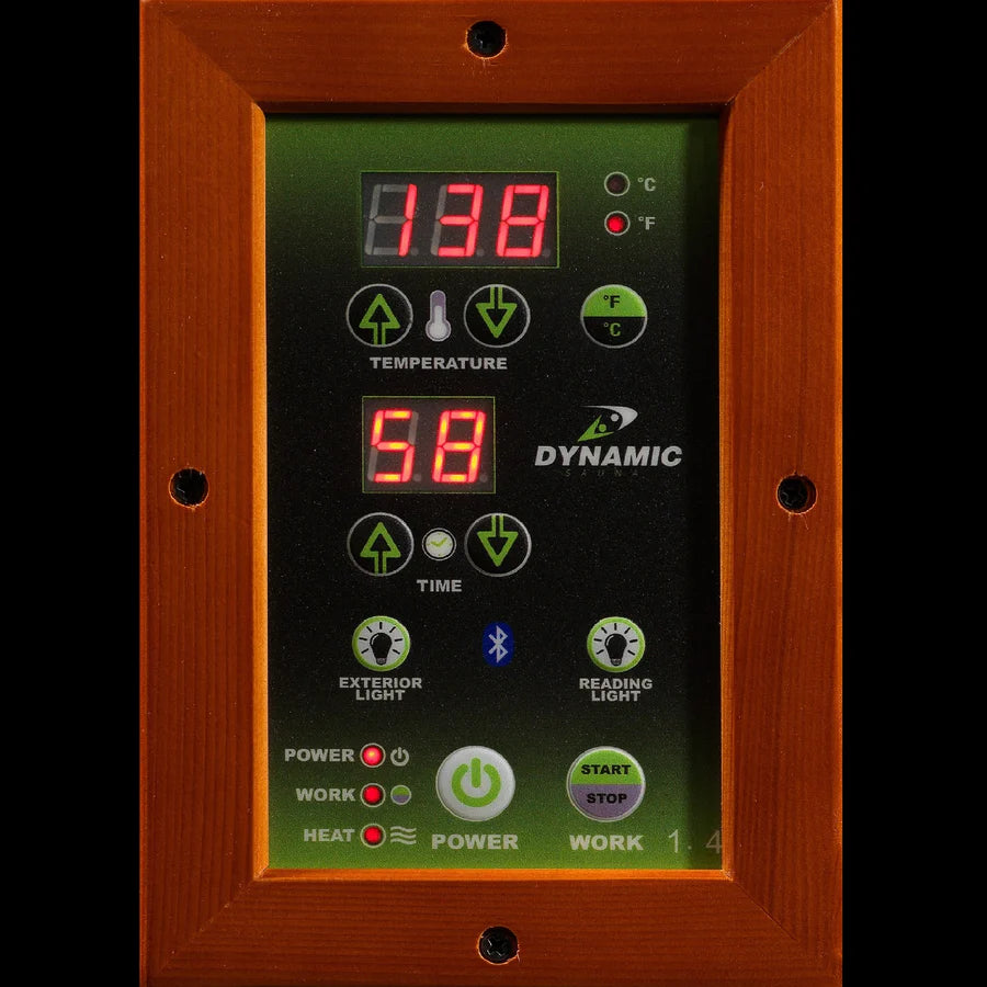 DYN-6220-01 Dynamic Low EMF Far Infrared Sauna, Vittoria Edition Take A Break Spas & Billiards.