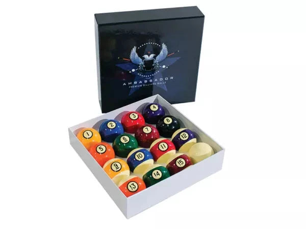 Ambassador - A100 Grade Billiard Ball Set Polyester Resin Take A Break Spas & Billiards