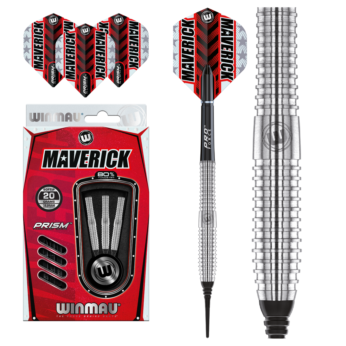 Winmau DRTWMAV Maverick Soft Tip Dart Set Winmau