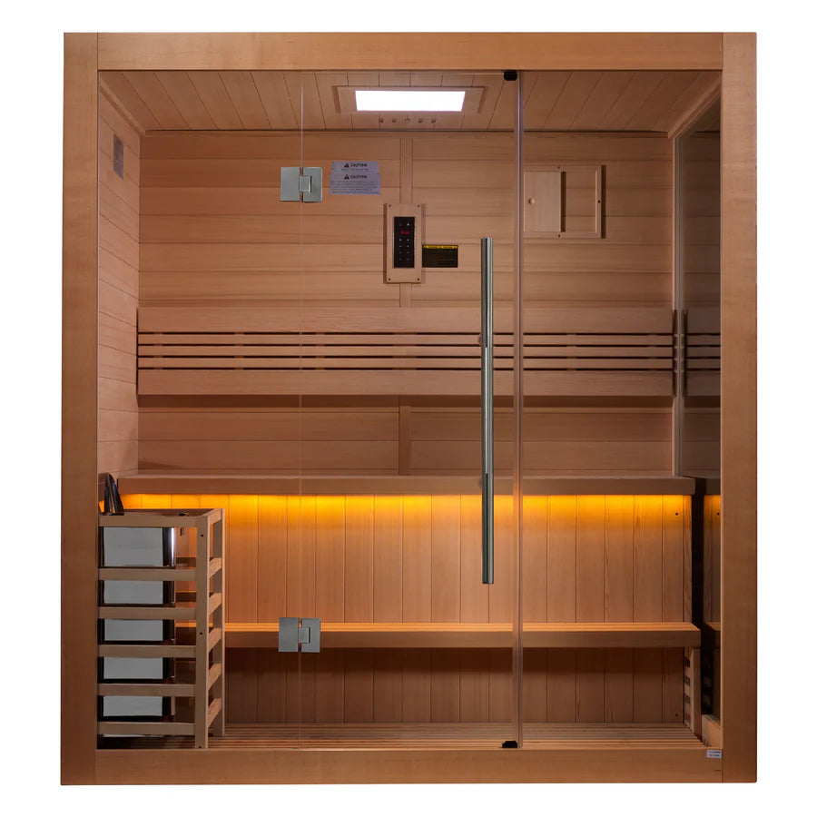 Golden Designs "Forssa Edition" 3-4 Person Traditional Sauna Take A Break Spas & Billiards.