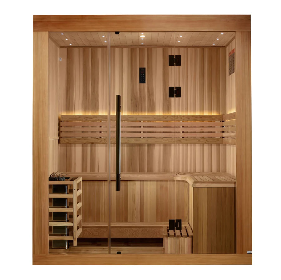Golden Designs 2025 "Copenhagen Edition" 3 Person Traditional Sauna Take A Break Spas & Billiards.