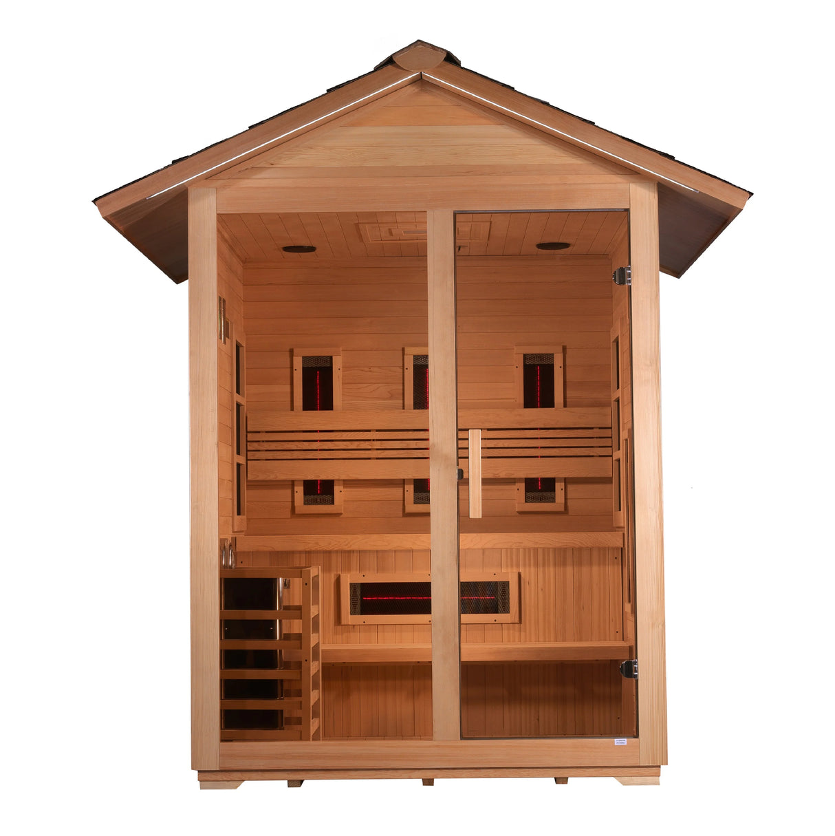 Golden Designs "Carinthia" 3 Person Hybrid Outdoor Sauna - Canadian Hemlock Take A Break Spas & Billiards.