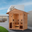Golden Designs "Gargellen" 5 Person Hybrid Outdoor Sauna - Canadian Hemlock Take A Break Spas & Billiards.