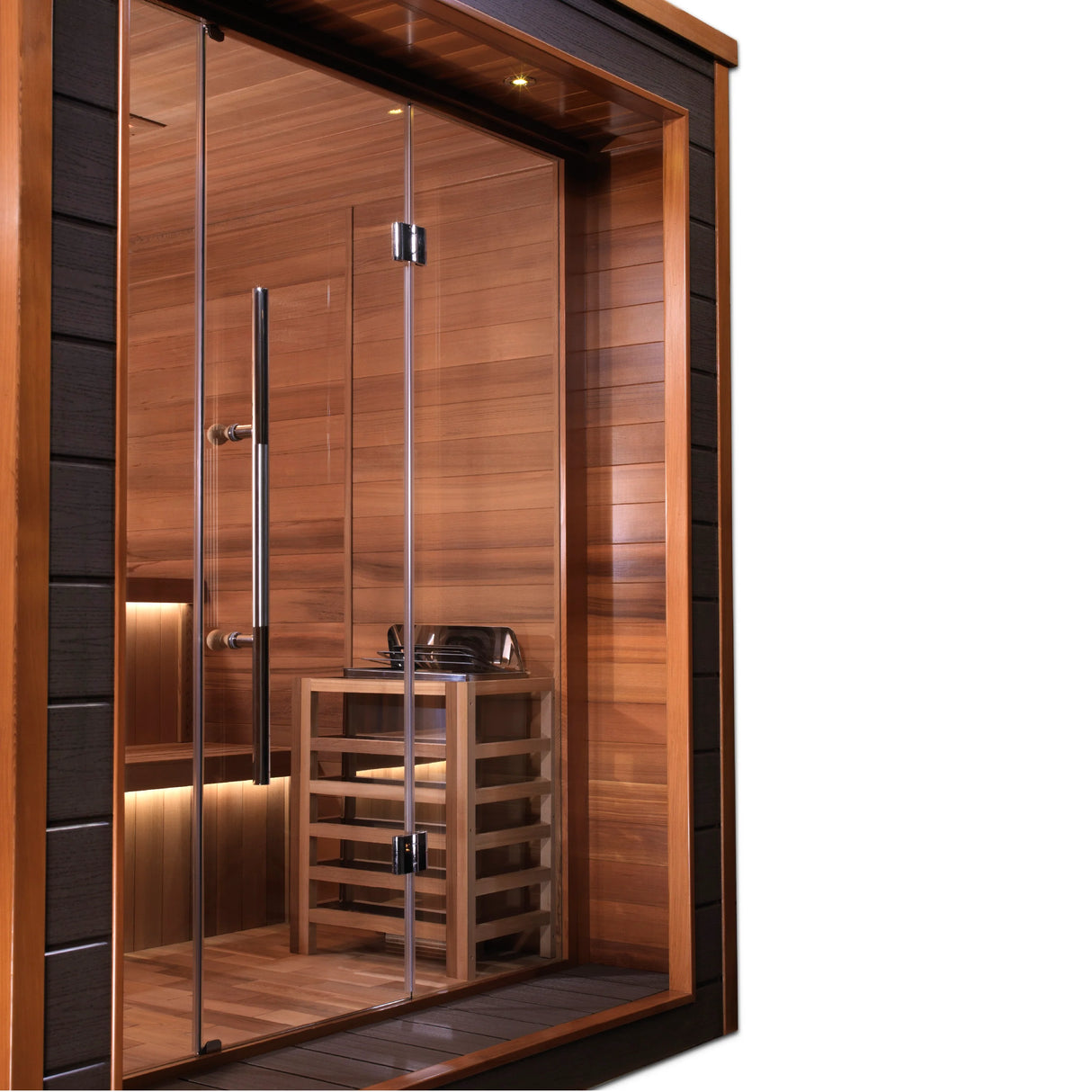 Golden Designs Bergen 6 Person Outdoor-Indoor Traditional Sauna Take A Break Spas & Billiards.