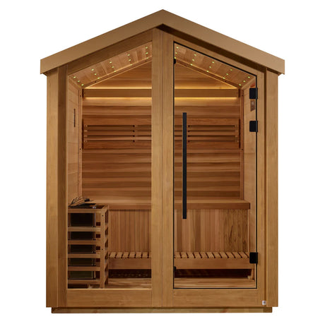 Golden Designs Savonlinna 3 Person Outdoor Traditional Sauna Take A Break Spas & Billiards.