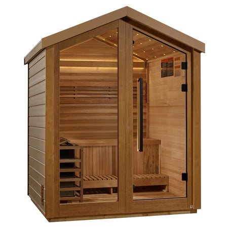Golden Designs Savonlinna 3 Person Outdoor Traditional Sauna Take A Break Spas & Billiards.