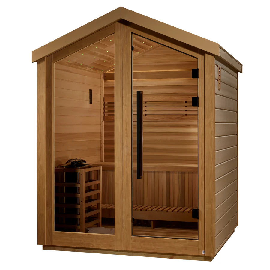 Golden Designs Savonlinna 3 Person Outdoor Traditional Sauna Take A Break Spas & Billiards.