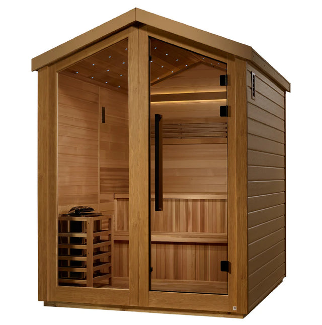 Golden Designs Kaarina 6 Person Outdoor Traditional Sauna Take A Break Spas & Billiards.