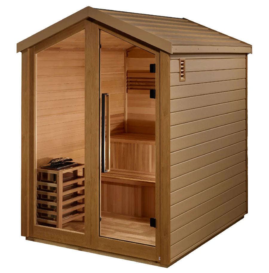 Golden Designs Kaarina 6 Person Outdoor Traditional Sauna Take A Break Spas & Billiards.