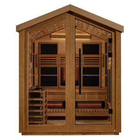 Golden Designs Loviisa 3 Person Hybrid Outdoor Sauna Take A Break Spas & Billiards.