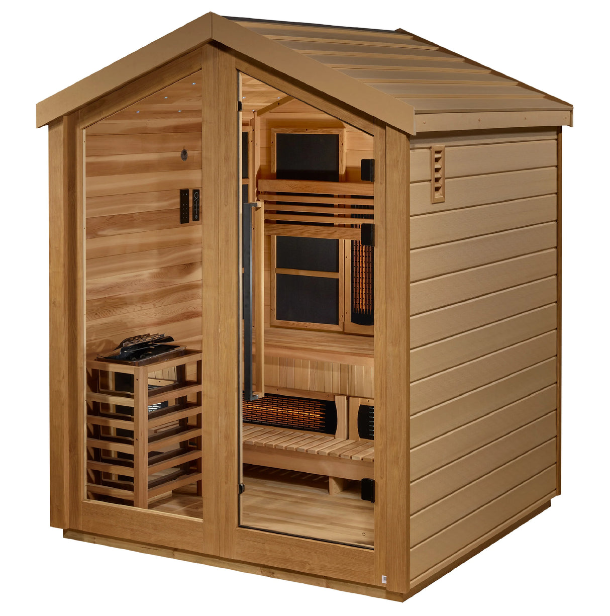 Golden Designs Loviisa 3 Person Hybrid Outdoor Sauna Take A Break Spas & Billiards.
