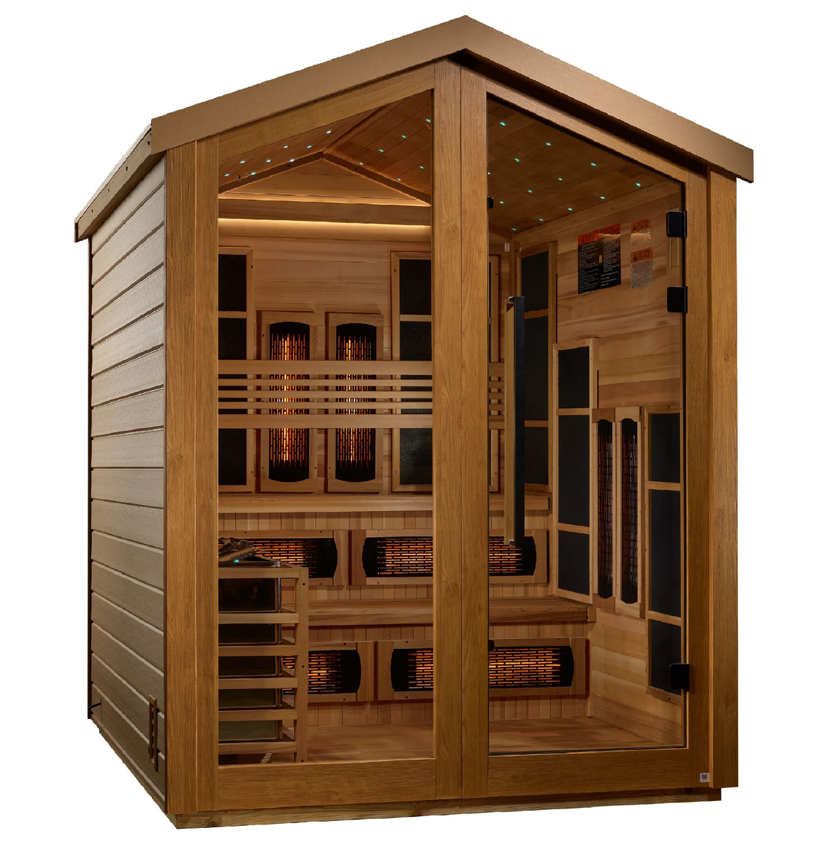 Golden Designs Kaskinen 6 Person Hybrid Outdoor Sauna Take A Break Spas & Billiards.