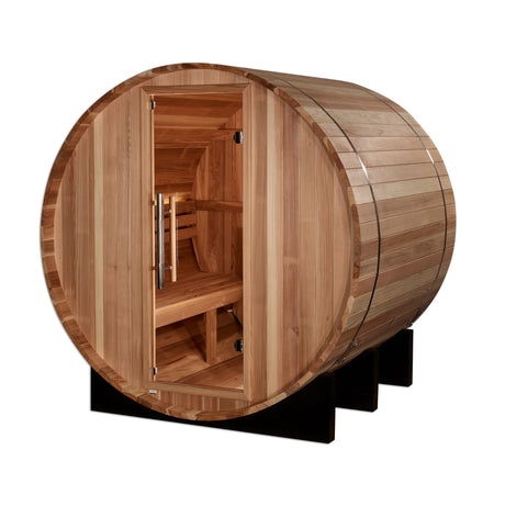 Golden Designs "St. Moritz" 2 Person Barrel Traditional Sauna - Pacific Cedar Take A Break Spas & Billiards.