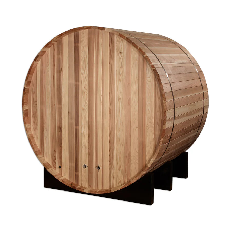 Golden Designs "St. Moritz" 2 Person Barrel Traditional Sauna - Pacific Cedar Take A Break Spas & Billiards.
