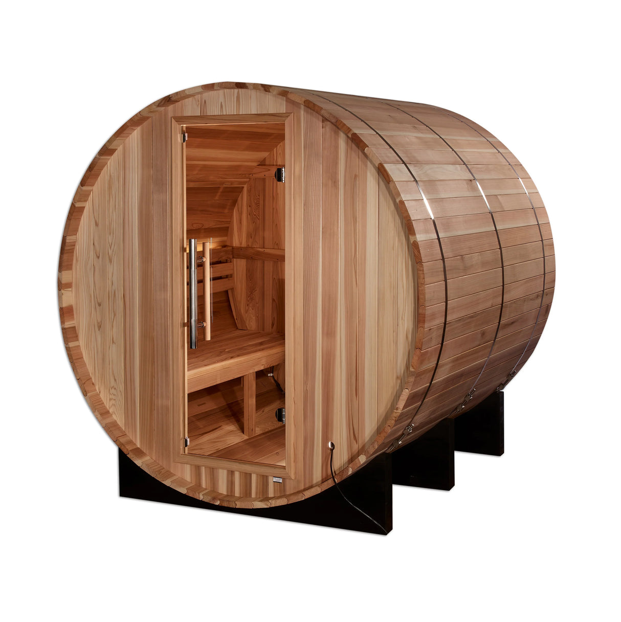 Golden Designs "Arosa" 4 Person Barrel Traditional Sauna - Pacific Cedar Take A Break Spas & Billiards.