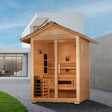 Golden Designs "Carinthia" 3 Person Hybrid Outdoor Sauna - Canadian Hemlock Take A Break Spas & Billiards.