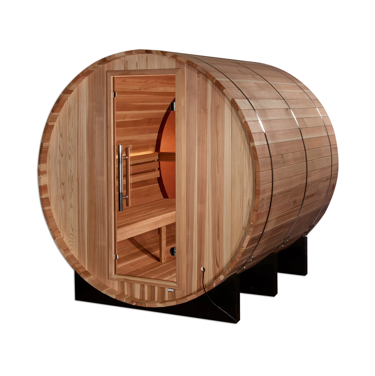 Golden Designs "Zurich" 4 Person Barrel with Bronze Privacy View - Traditional Sauna Take A Break Spas & Billiards.