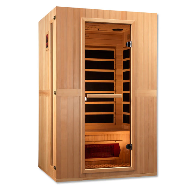 Maxxus "Serenity" Dual Tech 2 person Low EMF FAR Infrared Sauna Canadian Hemlock Take A Break Spas & Billiards.