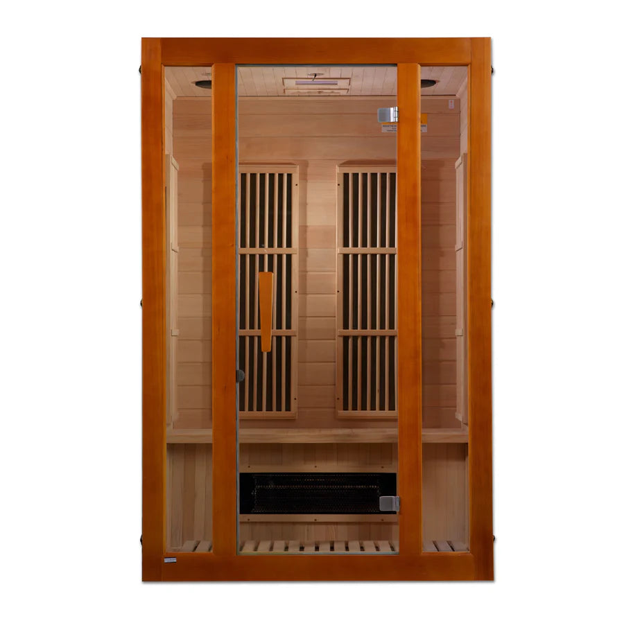 Maxxus "Aspen" Dual Tech 2 person Low EMF FAR Infrared Sauna Canadian Hemlock Take A Break Spas & Billiards.
