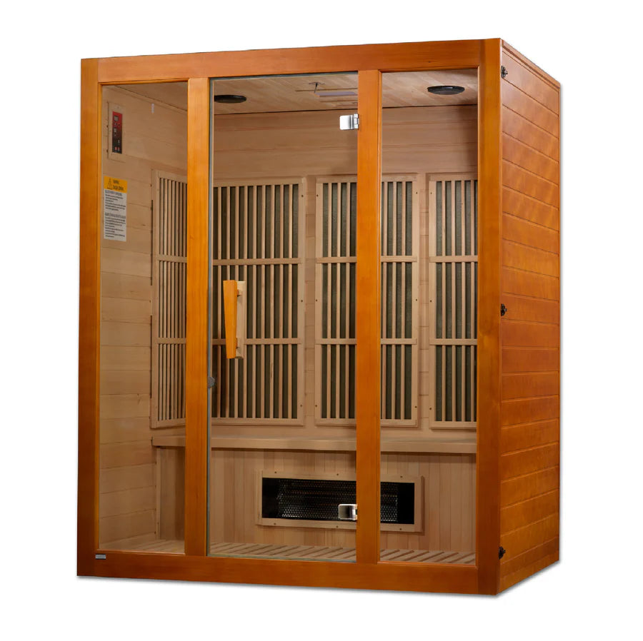 Maxxus "Alpine" Dual Tech 3 person Low EMF FAR Infrared Sauna Canadian Hemlock Take A Break Spas & Billiards.