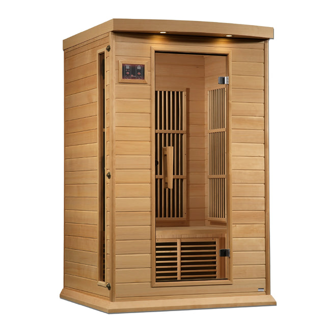 Maxxus 2 Person Near Zero EMF FAR Infrared Sauna - Canadian Hemlock Take A Break Spas & Billiards.