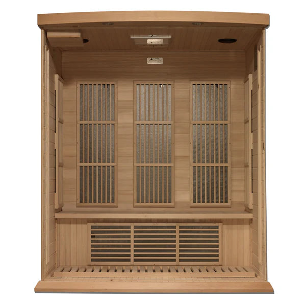 Maxxus 3 Person Near Zero EMF FAR Infrared Sauna - Canadian Hemlock Take A Break Spas & Billiards.