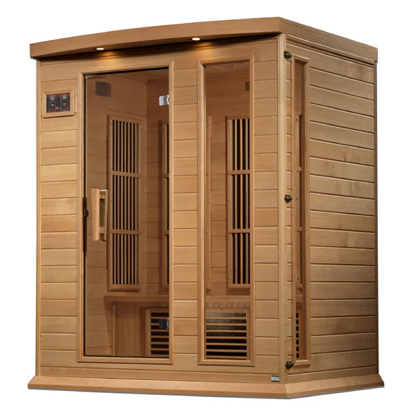 Maxxus 3 Person Near Zero EMF FAR Infrared Sauna - Canadian Hemlock Take A Break Spas & Billiards.
