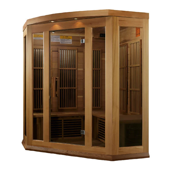 Maxxus "Avignon Edition" 3 Person Corner Near Zero EMF FAR Infrared Sauna Take A Break Spas & Billiards.