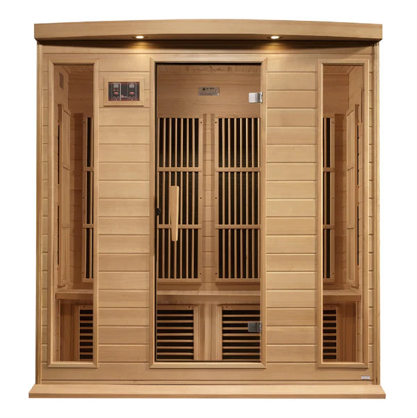 Maxxus 4 Person Near Zero EMF FAR Infrared Sauna - Canadian Hemlock Take A Break Spas & Billiards.