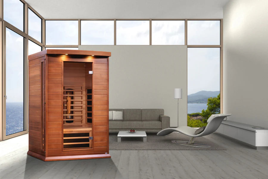 Maxxus 2 Person Full Spectrum Infrared Sauna - Canadian Red Cedar Take A Break Spas & Billiards.