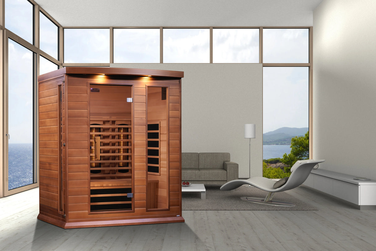 Maxxus 3 Person Full Spectrum Infrared Sauna - Canadian Red Cedar Take A Break Spas & Billiards.