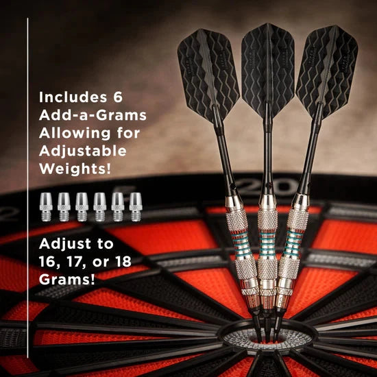 Viper Bobcat Adjustable Soft Tip Darts Green Rings 16-18 Grams Viper