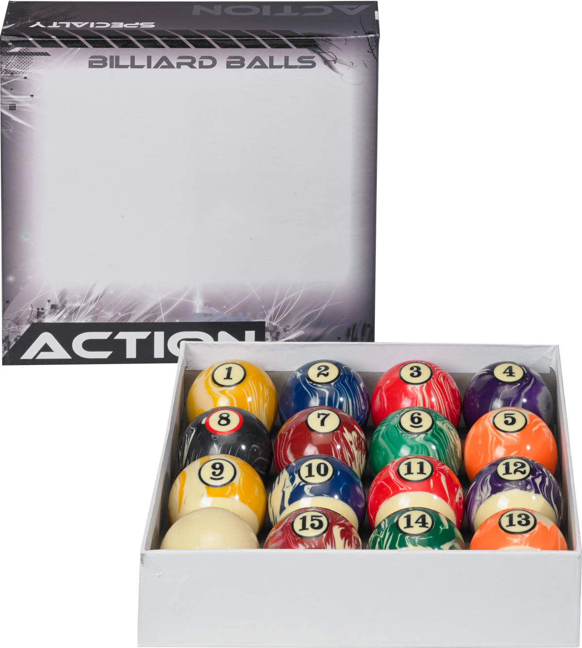 Action BBWM White Marble Ball Set Action