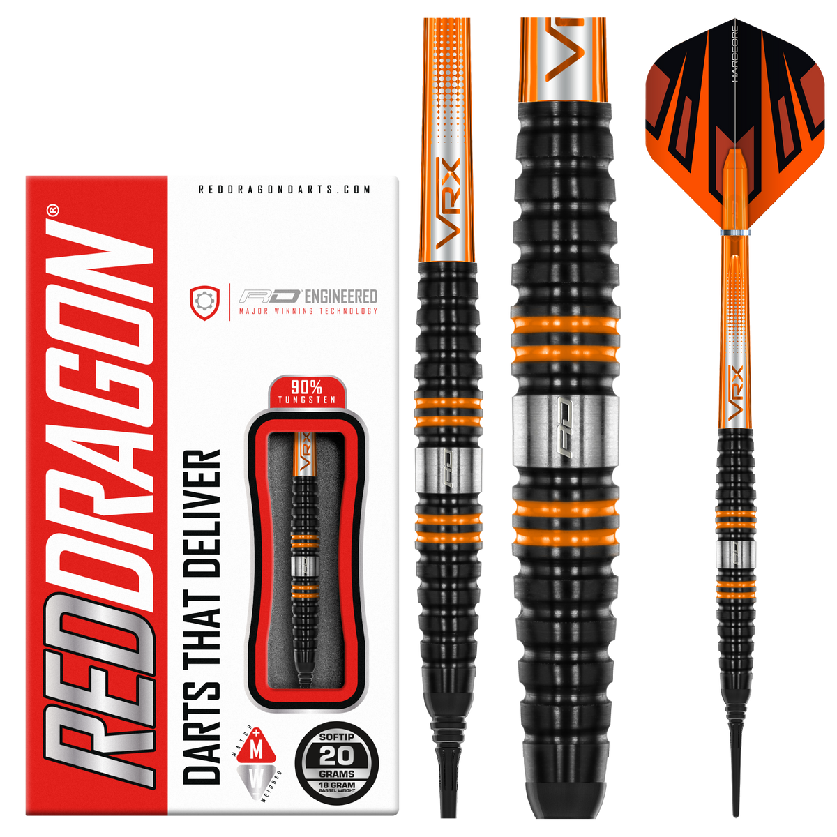 Red Dragon DRTRDAJ Amberjack Soft Tip Dart Set Red Dragon
