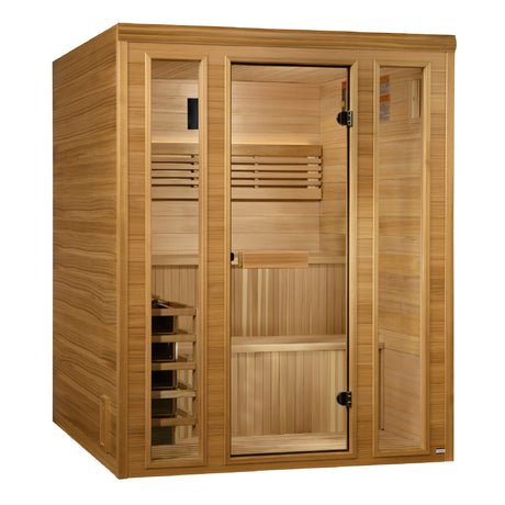 Golden Designs 2025 "Engelberg Edition" 6 Person Traditional Steam Sauna Take A Break Spas & Billiards.
