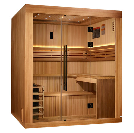 Golden Designs 2025 "Osla Edition" 6 Person Traditional Sauna Take A Break Spas & Billiards.