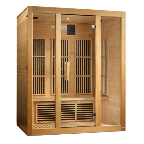 Maxxus "Bellevue" 3 Person Low EMF FAR Infrared Sauna Canadian Hemlock Take A Break Spas & Billiards.