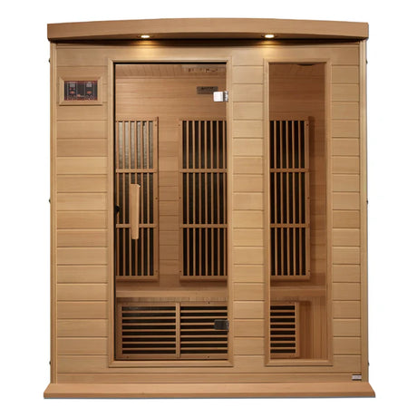 Maxxus 3 Person Near Zero EMF FAR Infrared Sauna - Canadian Hemlock Take A Break Spas & Billiards.