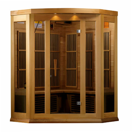 Maxxus "Avignon Edition" 3 Person Corner Near Zero EMF FAR Infrared Sauna Take A Break Spas & Billiards.