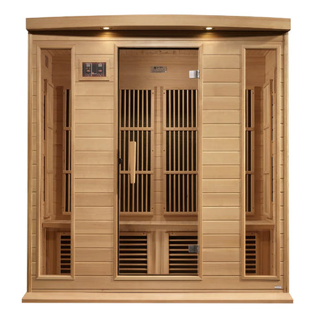 Maxxus 4 Person Near Zero EMF FAR Infrared Sauna - Canadian Hemlock Take A Break Spas & Billiards.