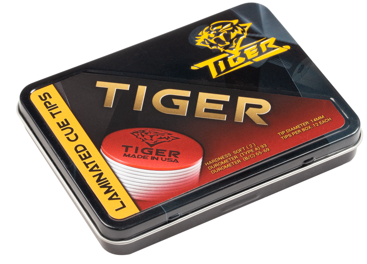 Tiger Laminated QTTLT12 Tips - Box of 12 Tiger Laminated