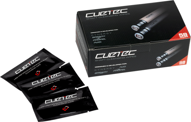 Cuetec Cynergy SPCTW58 Shaft Wipes - 58ct Box Cuetec Cynergy